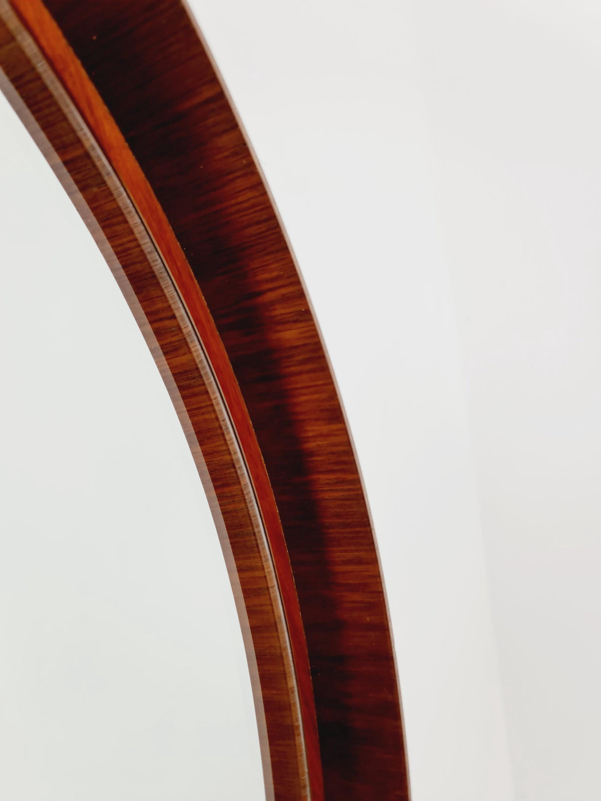 Mid Century round teak wall mirror from the 60s