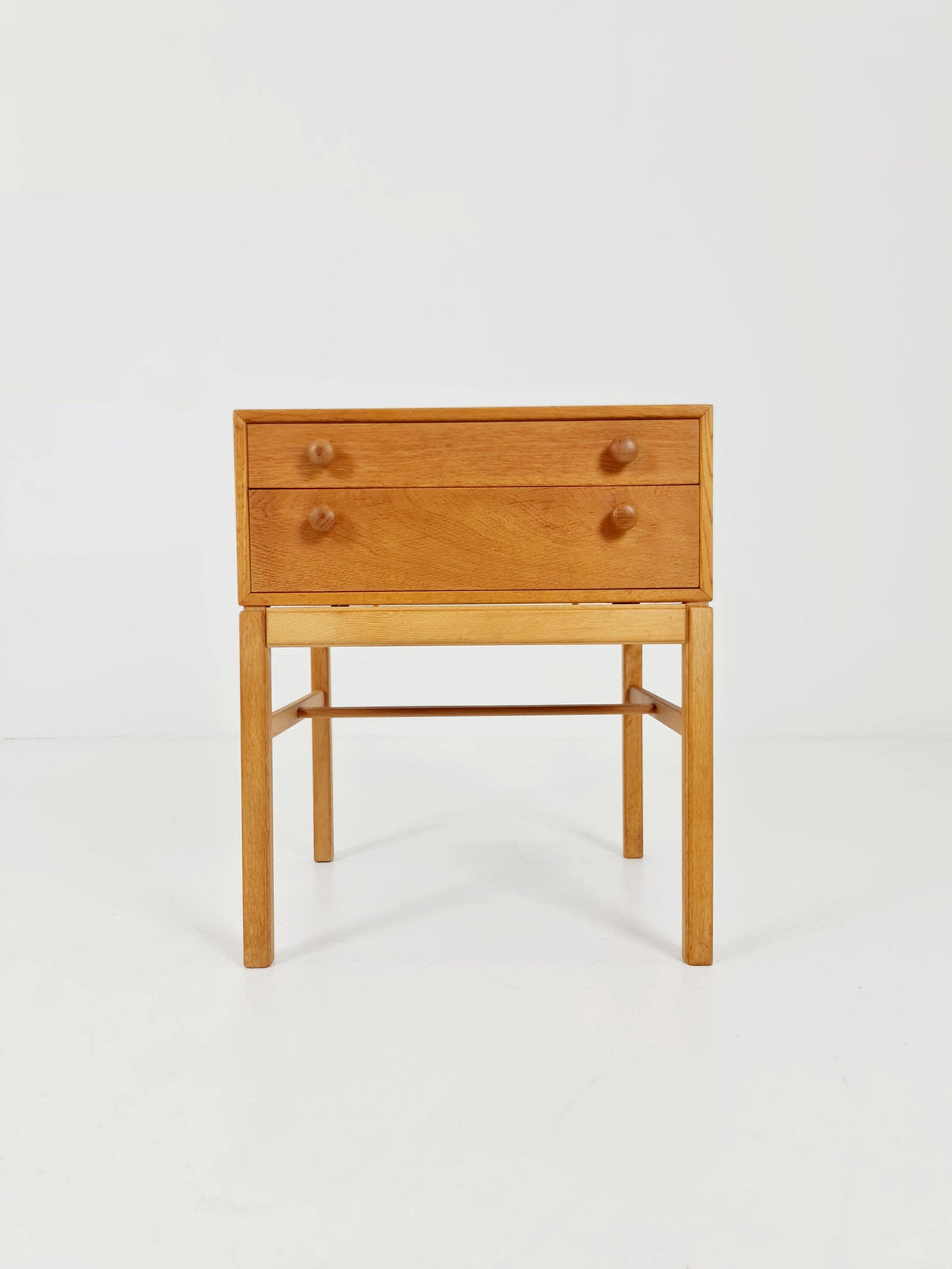 Rare Swedish MidCentury Oak nightstand / bedside table, Designed By Engström Myrstraad Model Casino 1960s