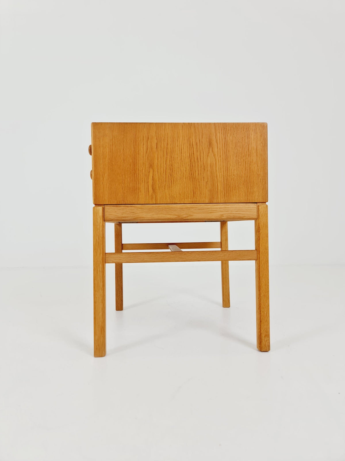 Rare Swedish MidCentury Oak nightstand / bedside table, Designed By Engström Myrstraad Model Casino 1960s
