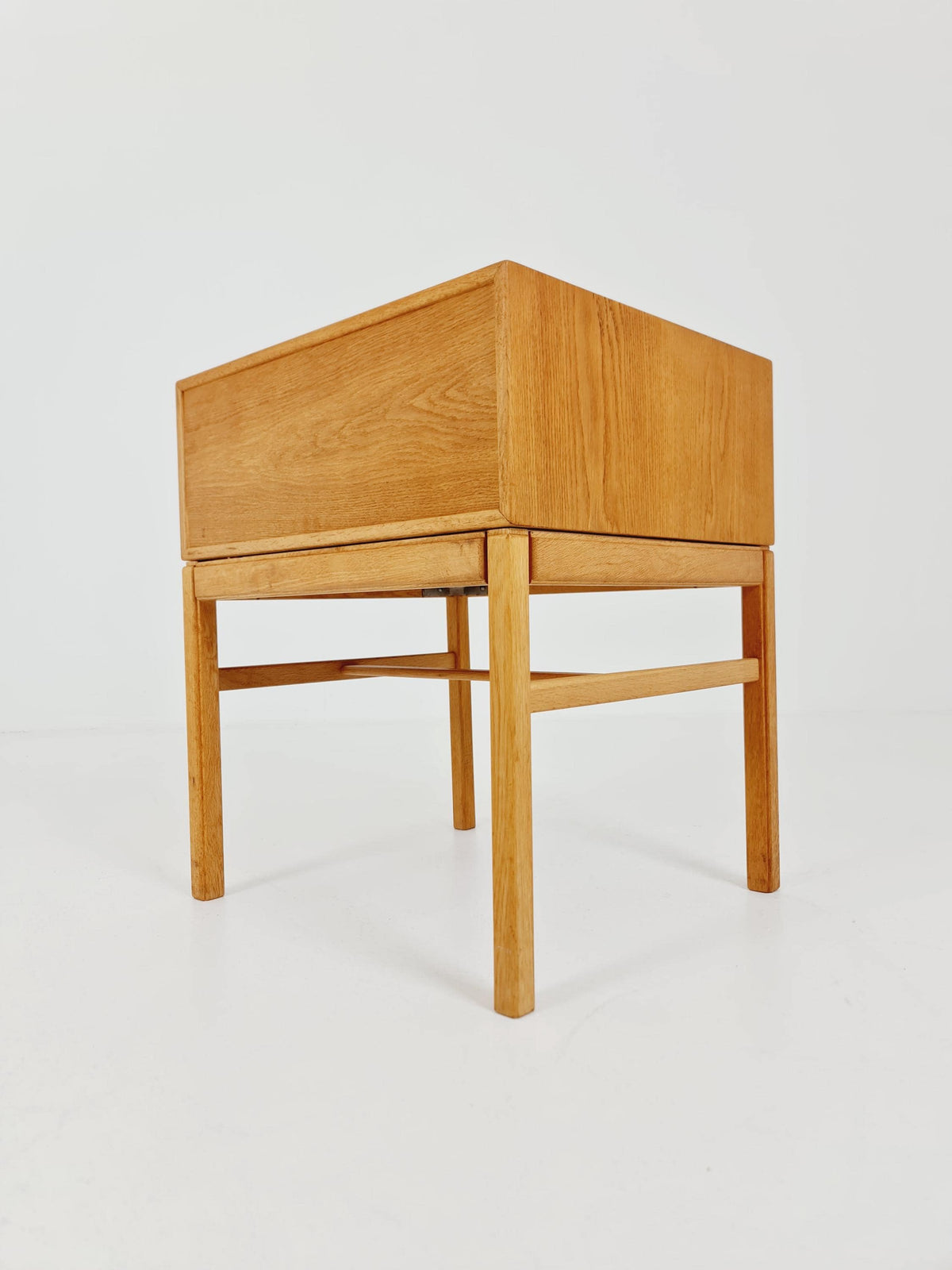 Rare Swedish MidCentury Oak nightstand / bedside table, Designed By Engström Myrstraad Model Casino 1960s