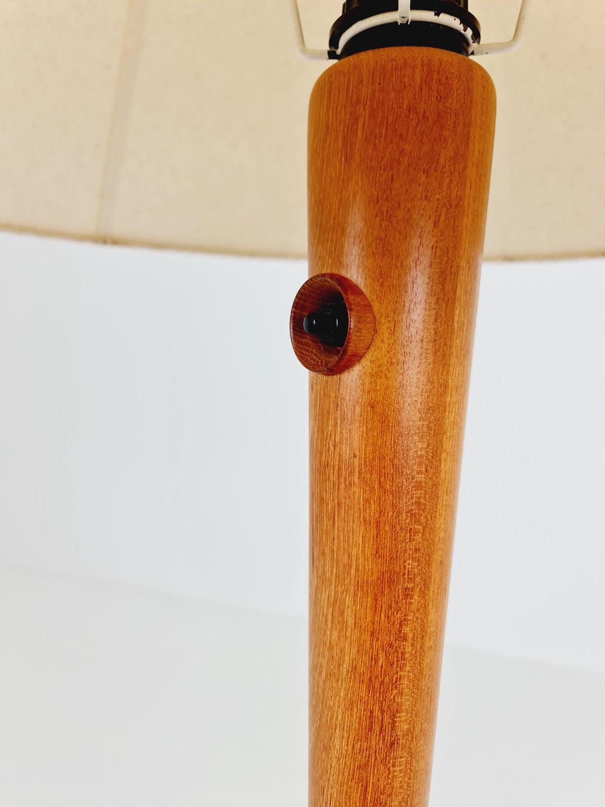 Rare big Midcentury Danish floor lamp by Dyrlund solid teak, 1960s