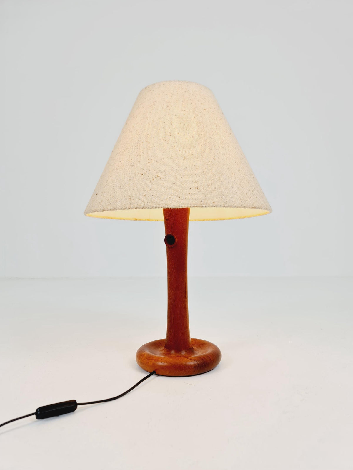 Mid century solid teak table lamp by Dyrlund , 1960s