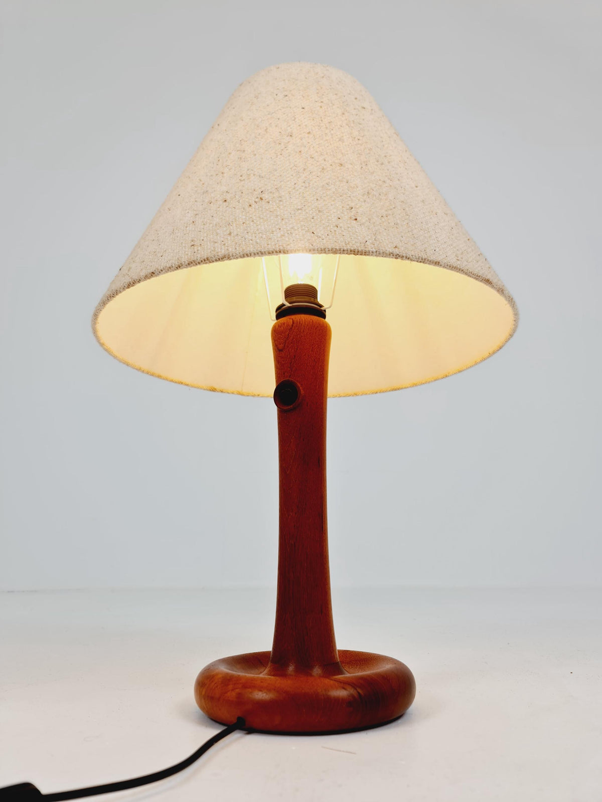 Mid century solid teak table lamp by Dyrlund , 1960s