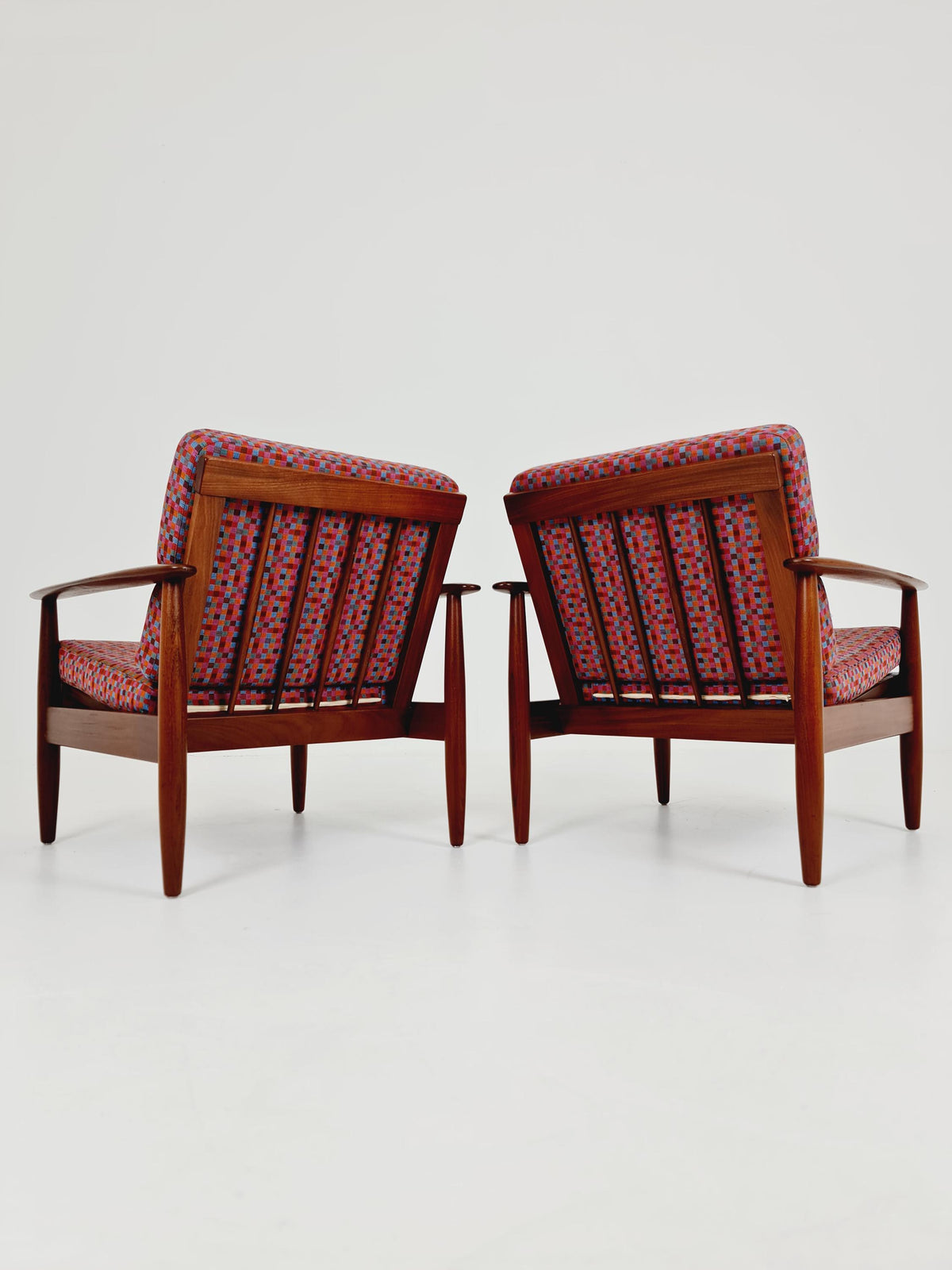 Mid century Teak easy lounge chairs Denmark 1960s, Set of 2