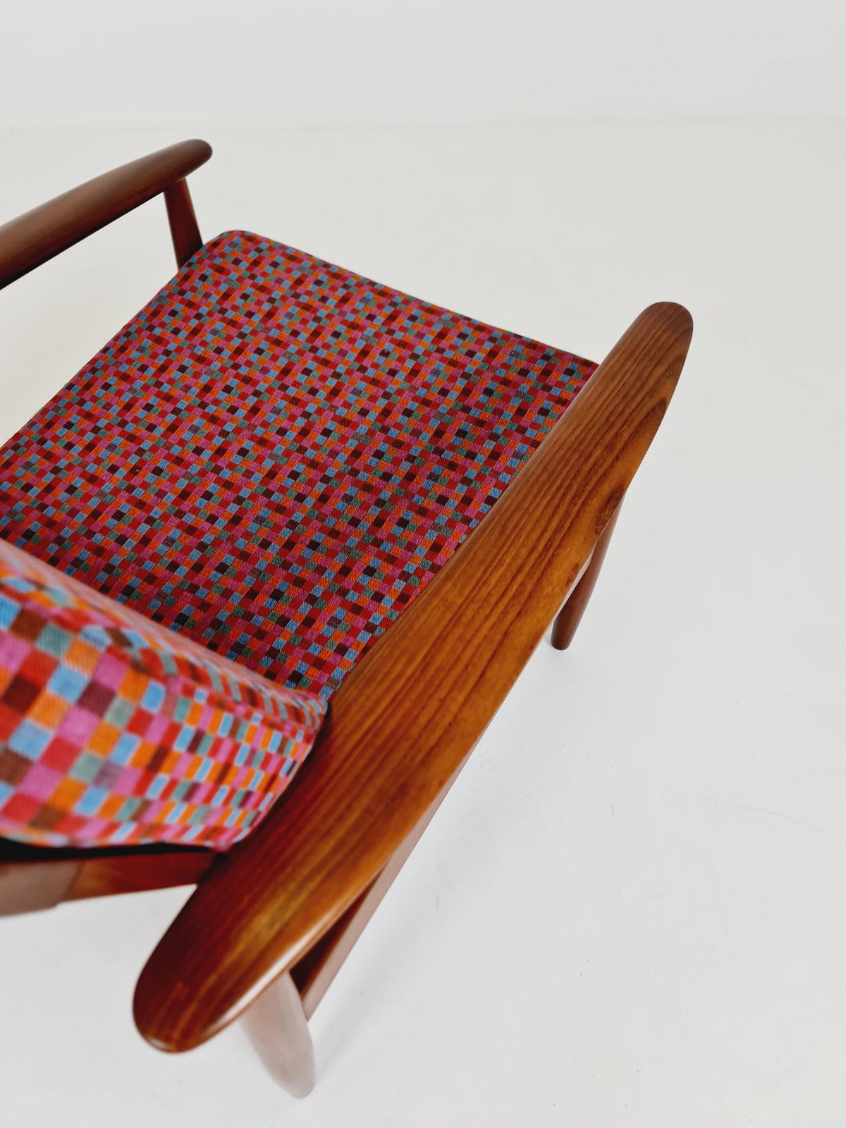 Mid century Teak easy lounge chairs Denmark 1960s, Set of 2