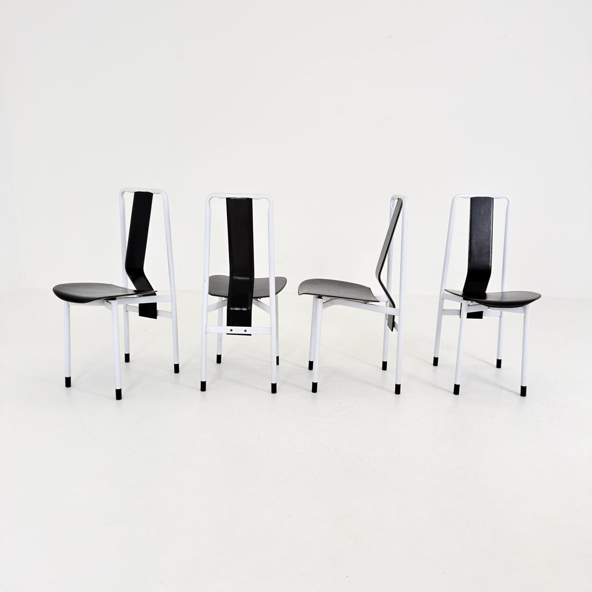 Set of 4 Mid century Irma dining Chairs by Achille Castiglioni for Zanotta, 1980s Italy