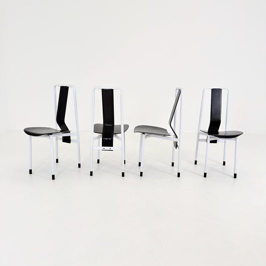 Set of 4 Mid century Irma dining Chairs by Achille Castiglioni for Zanotta, 1980s Italy