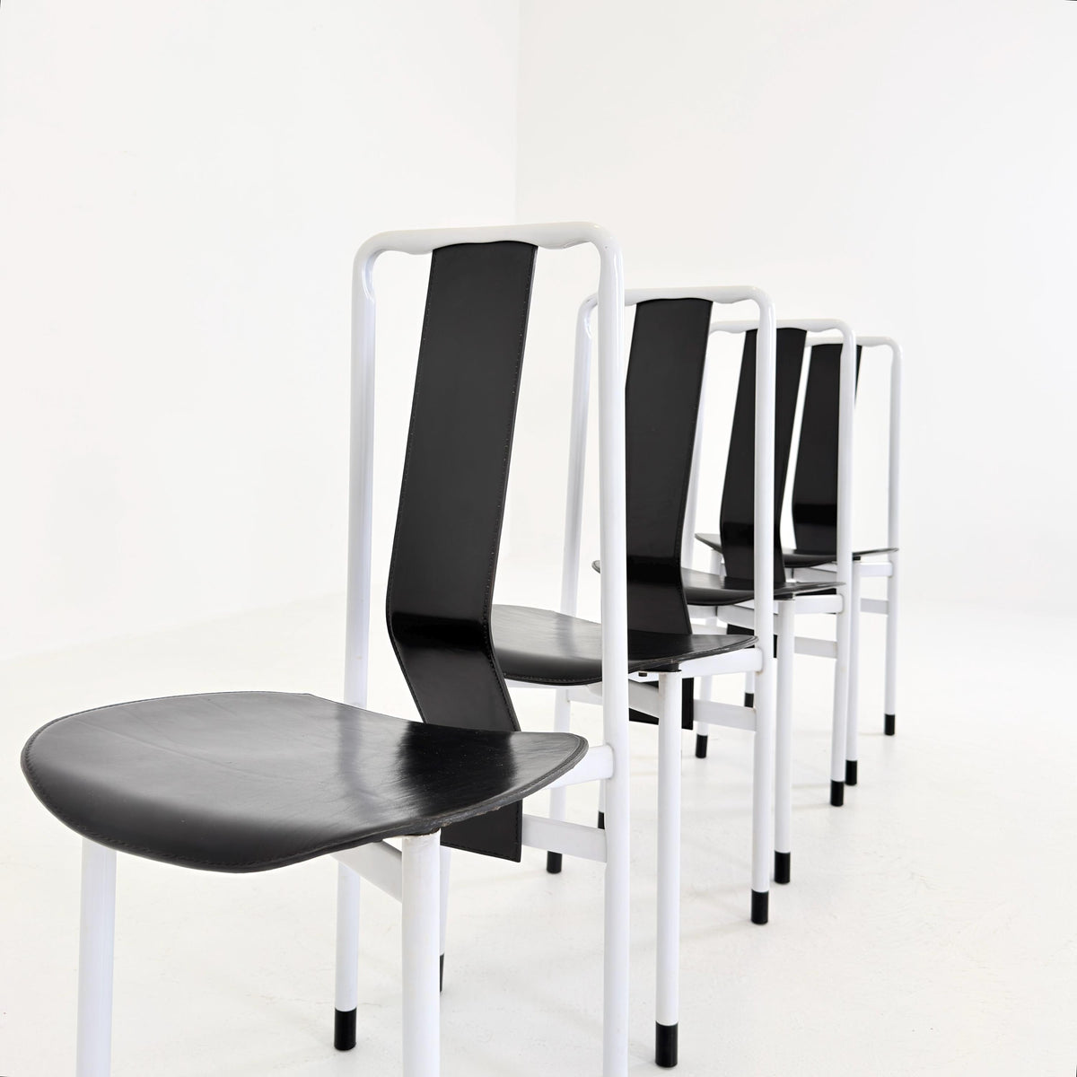 Set of 4 Mid century Irma dining Chairs by Achille Castiglioni for Zanotta, 1980s Italy