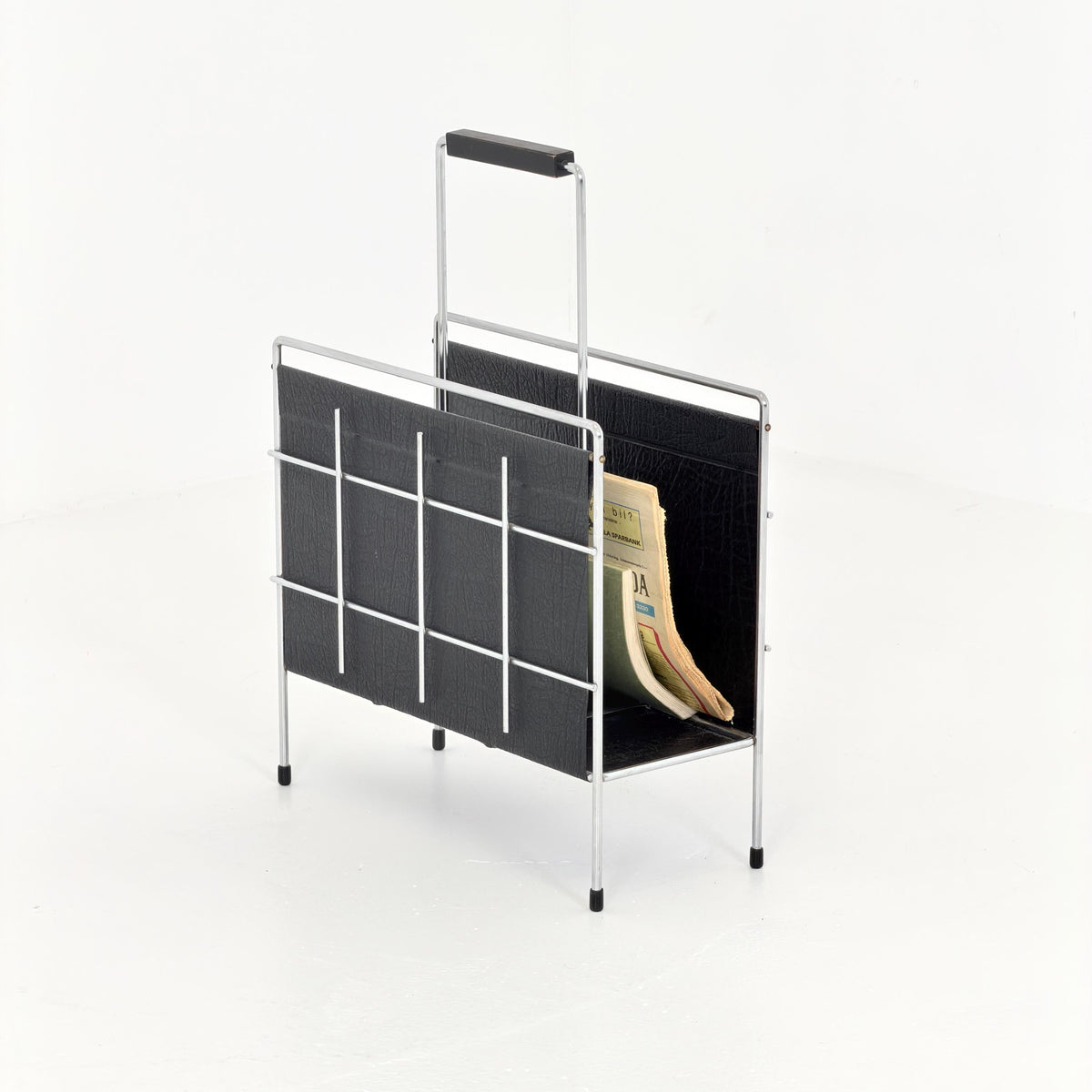 Mid-Century Bauhaus LP & Magazine Rack by Erik Höglund, Sweden, 1960s