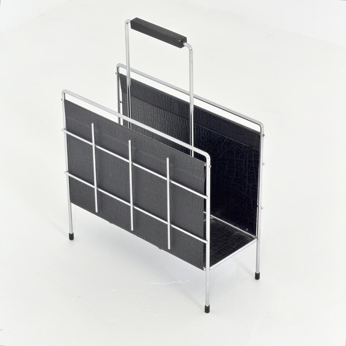 Mid-Century Bauhaus LP & Magazine Rack by Erik Höglund, Sweden, 1960s