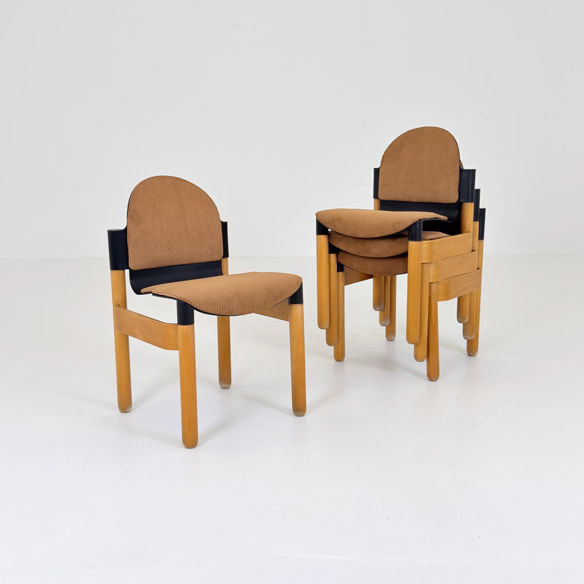Set of 4 Mid-Century Flex Chairs by Gerd Lange for Thonet, 1970s, West Germany