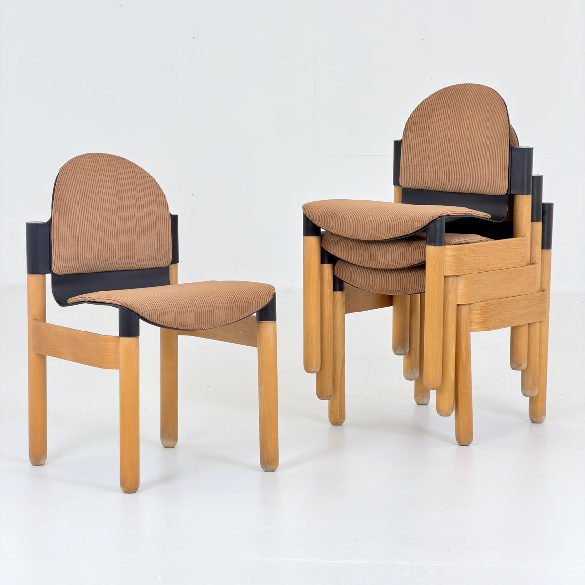 Set of 4 Mid-Century Flex Chairs by Gerd Lange for Thonet, 1970s, West Germany