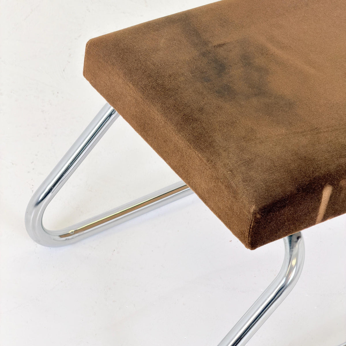 Mid century Bauhaus Stool with Chrome Accents and Hidden Steps –1960s Germany