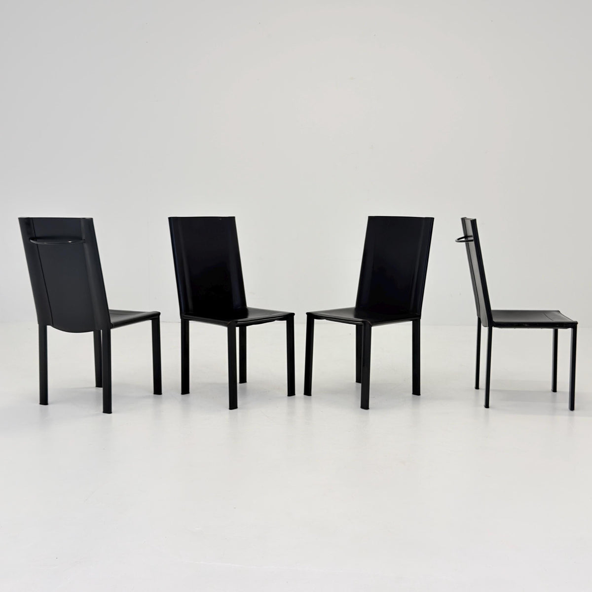 Set of 4 “Coral” Dining Chairs by Carlo Bartoli for Matteo Grassi 1980s Italy