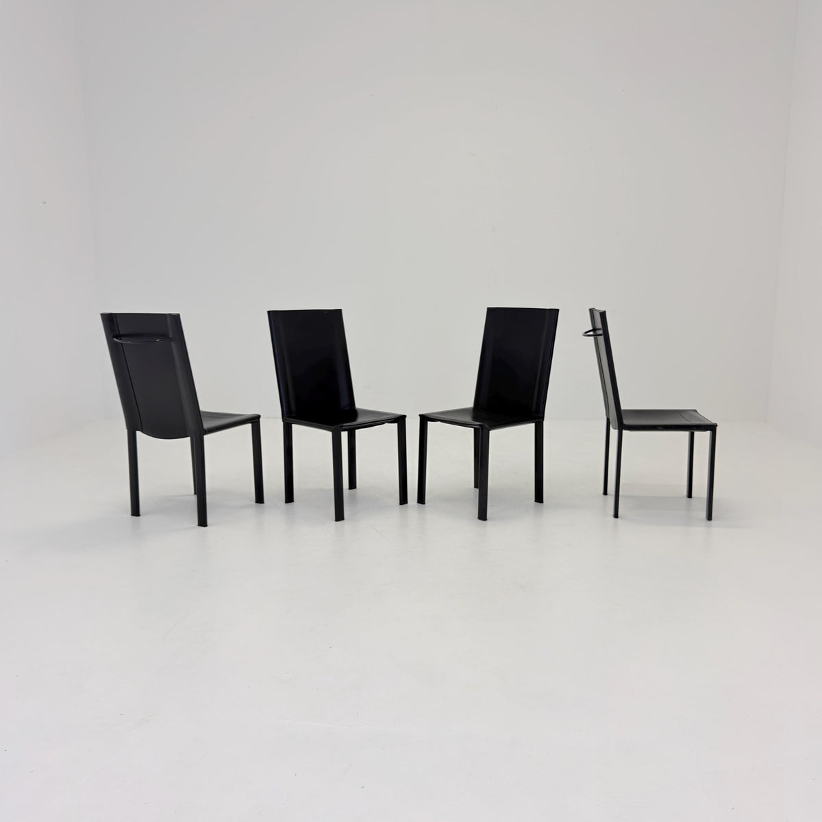 Set of 4 “Coral” Dining Chairs by Carlo Bartoli for Matteo Grassi 1980s Italy
