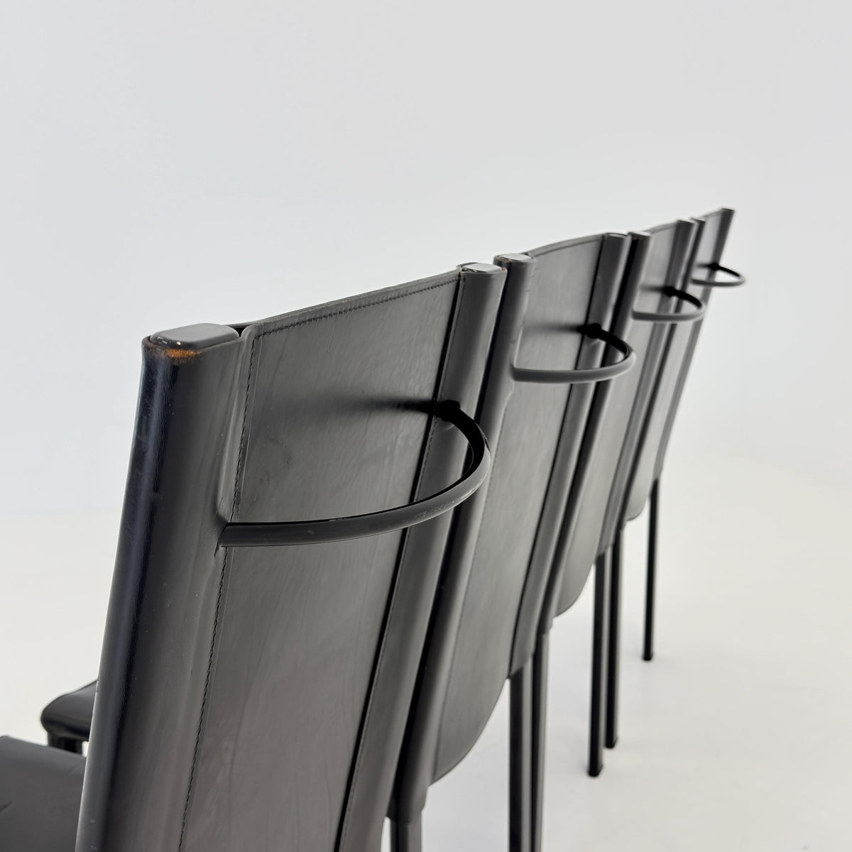 Set of 4 “Coral” Dining Chairs by Carlo Bartoli for Matteo Grassi 1980s Italy