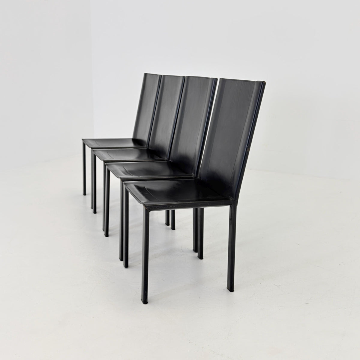 Set of 4 “Coral” Dining Chairs by Carlo Bartoli for Matteo Grassi 1980s Italy