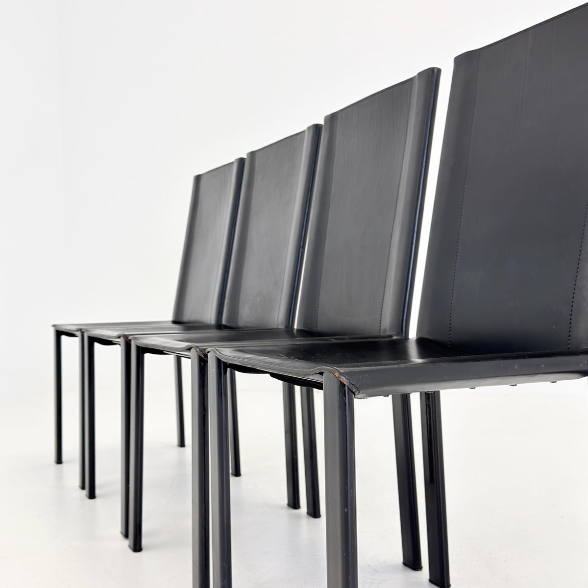 Set of 4 “Coral” Dining Chairs by Carlo Bartoli for Matteo Grassi 1980s Italy