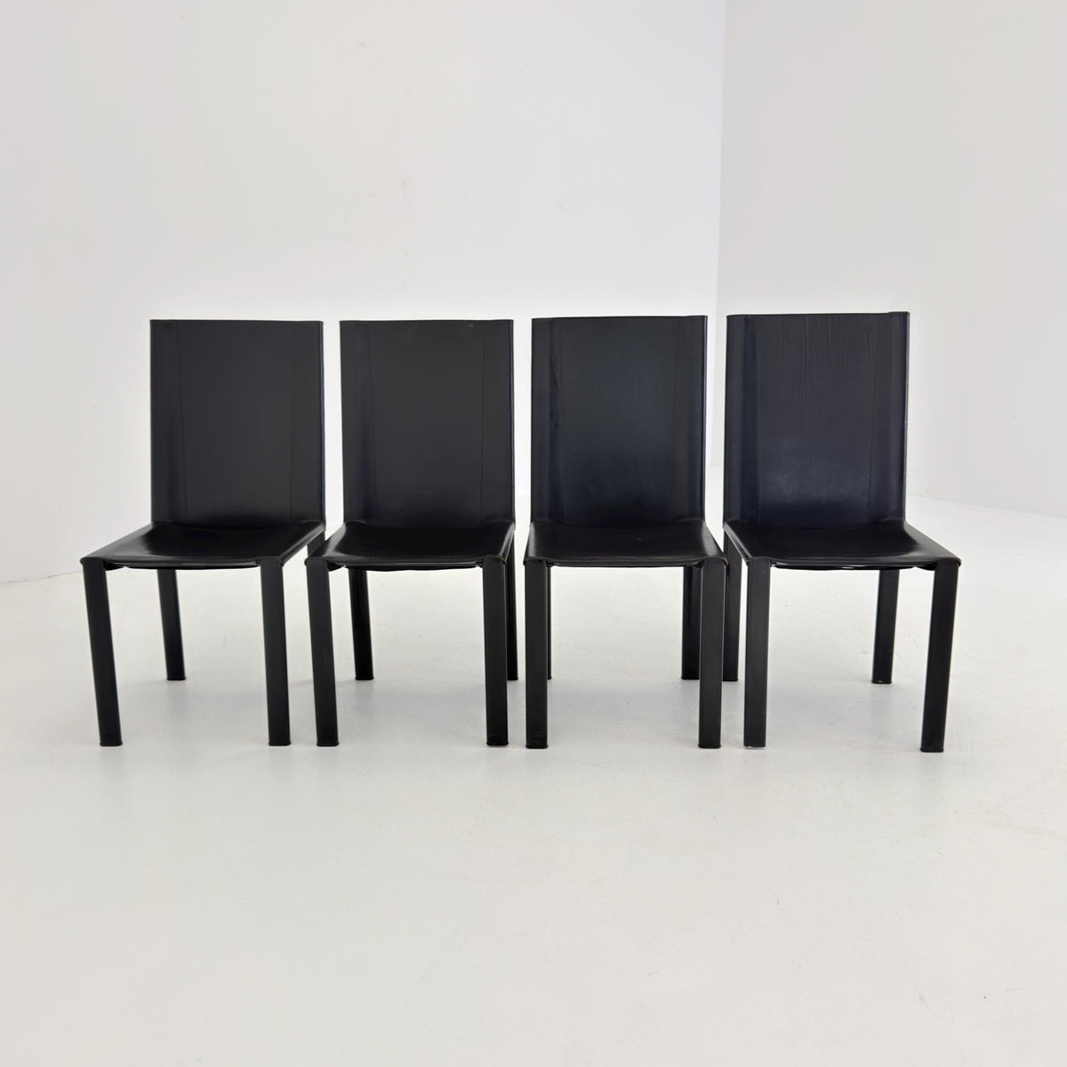 Set of 4 “Coral” Dining Chairs by Carlo Bartoli for Matteo Grassi 1980s Italy