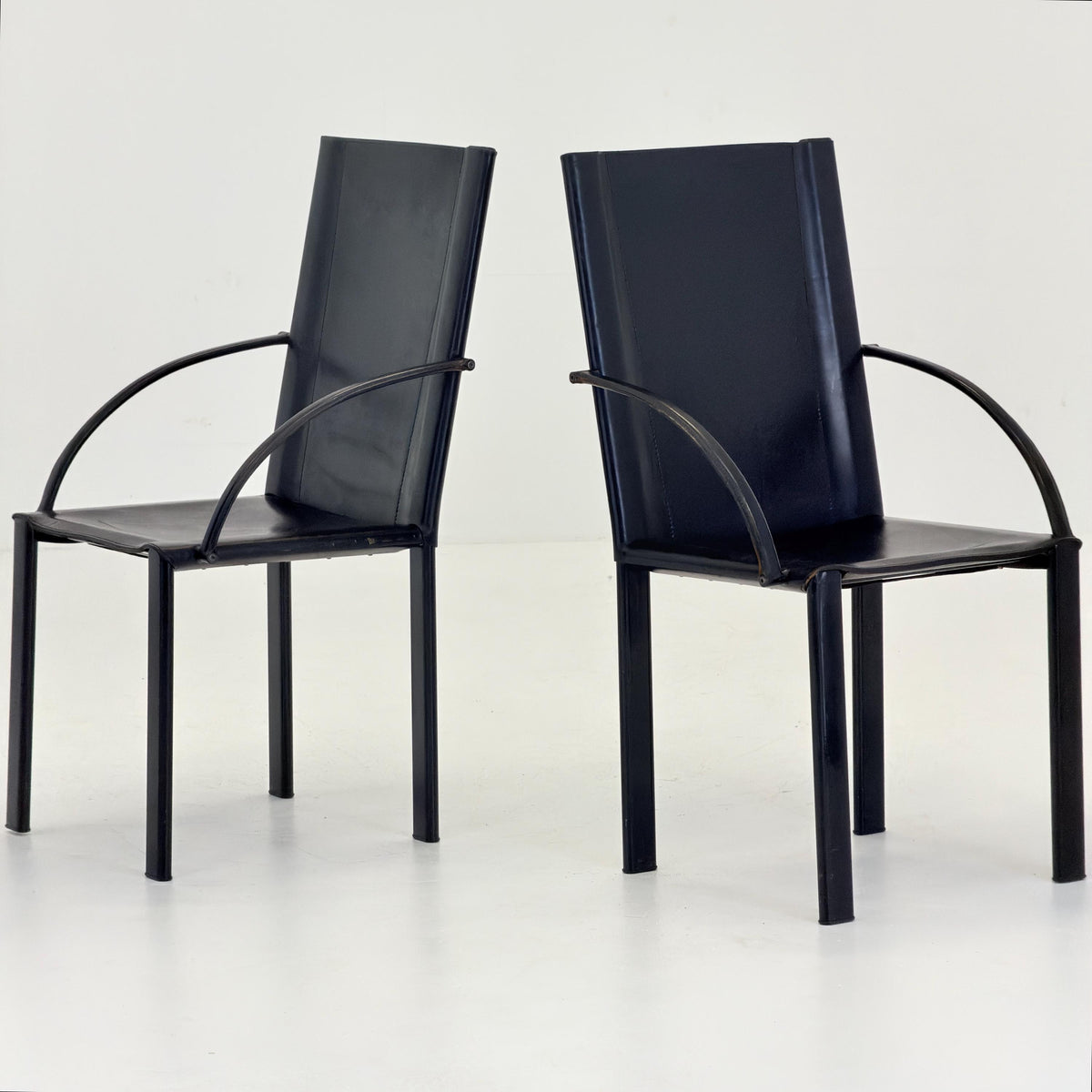 Set of 4 “Coral” Dining armChairs by Carlo Bartoli for Matteo Grassi 1980s Italy