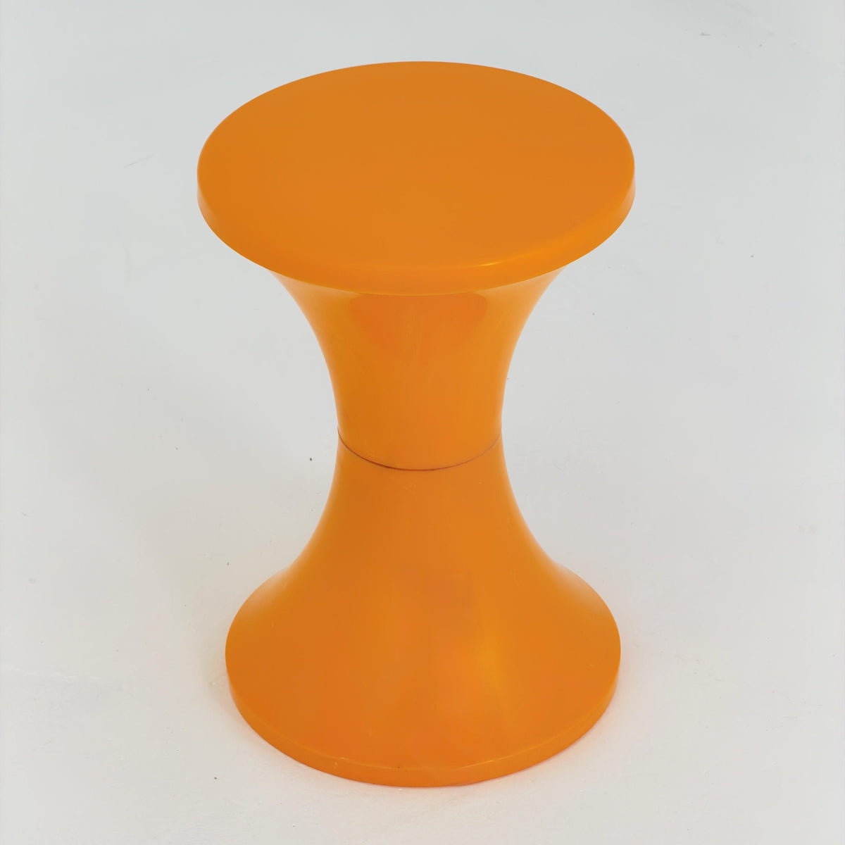 Mid century Space age Retro tulip orange stool by Dynaware 1970s