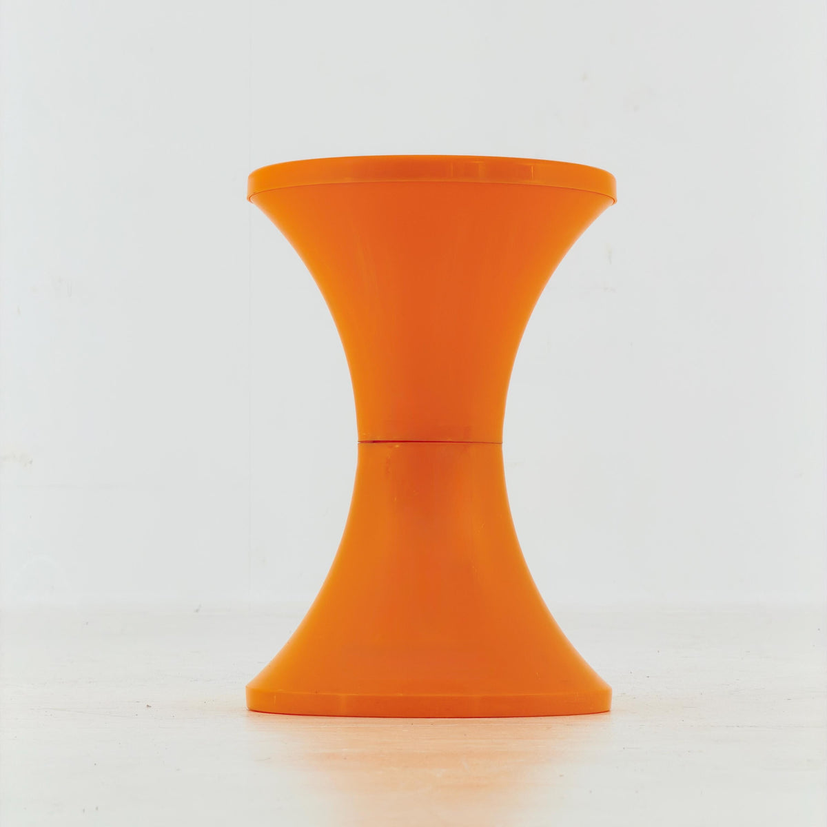 Mid century Space age Retro tulip orange stool by Dynaware 1970s