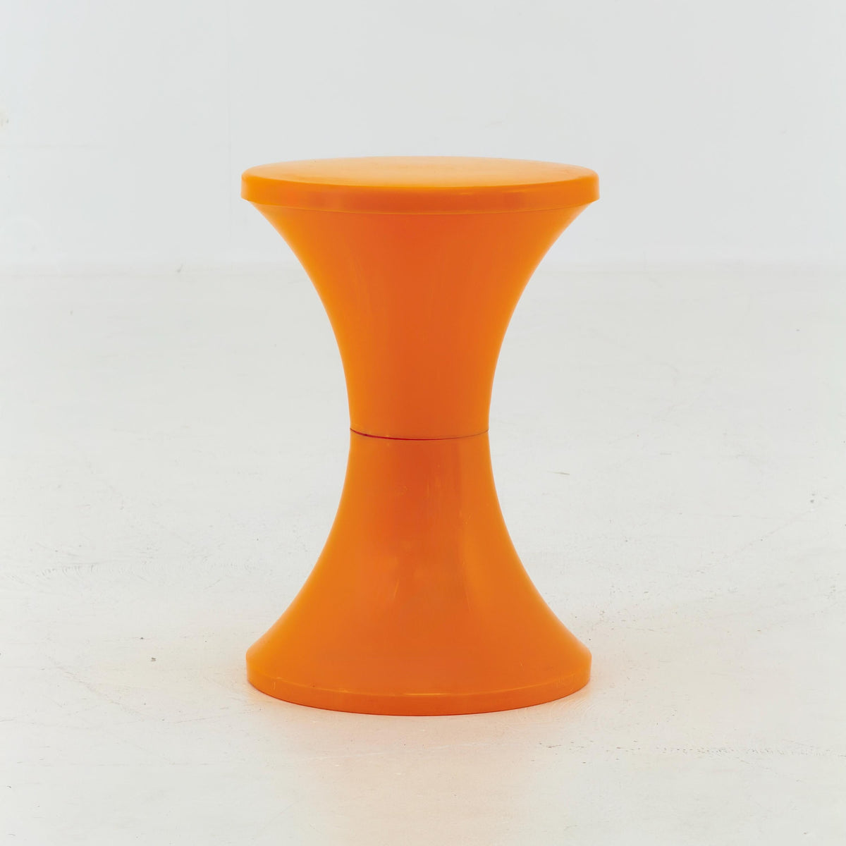 Mid century Space age Retro tulip orange stool by Dynaware 1970s