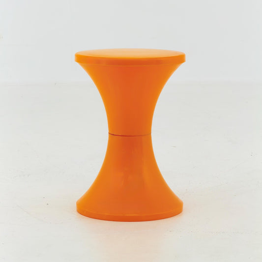 Mid century Space age Retro tulip orange stool by Dynaware 1970s