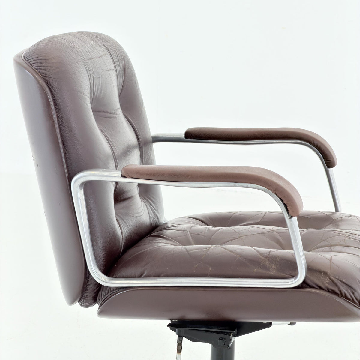 Mid century Blaha swivel Executive Office armChair , 1970s Austria