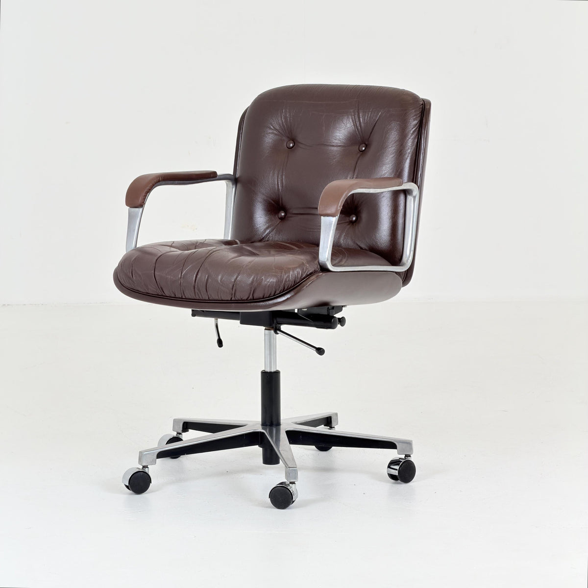 Mid century Blaha swivel Executive Office armChair , 1970s Austria
