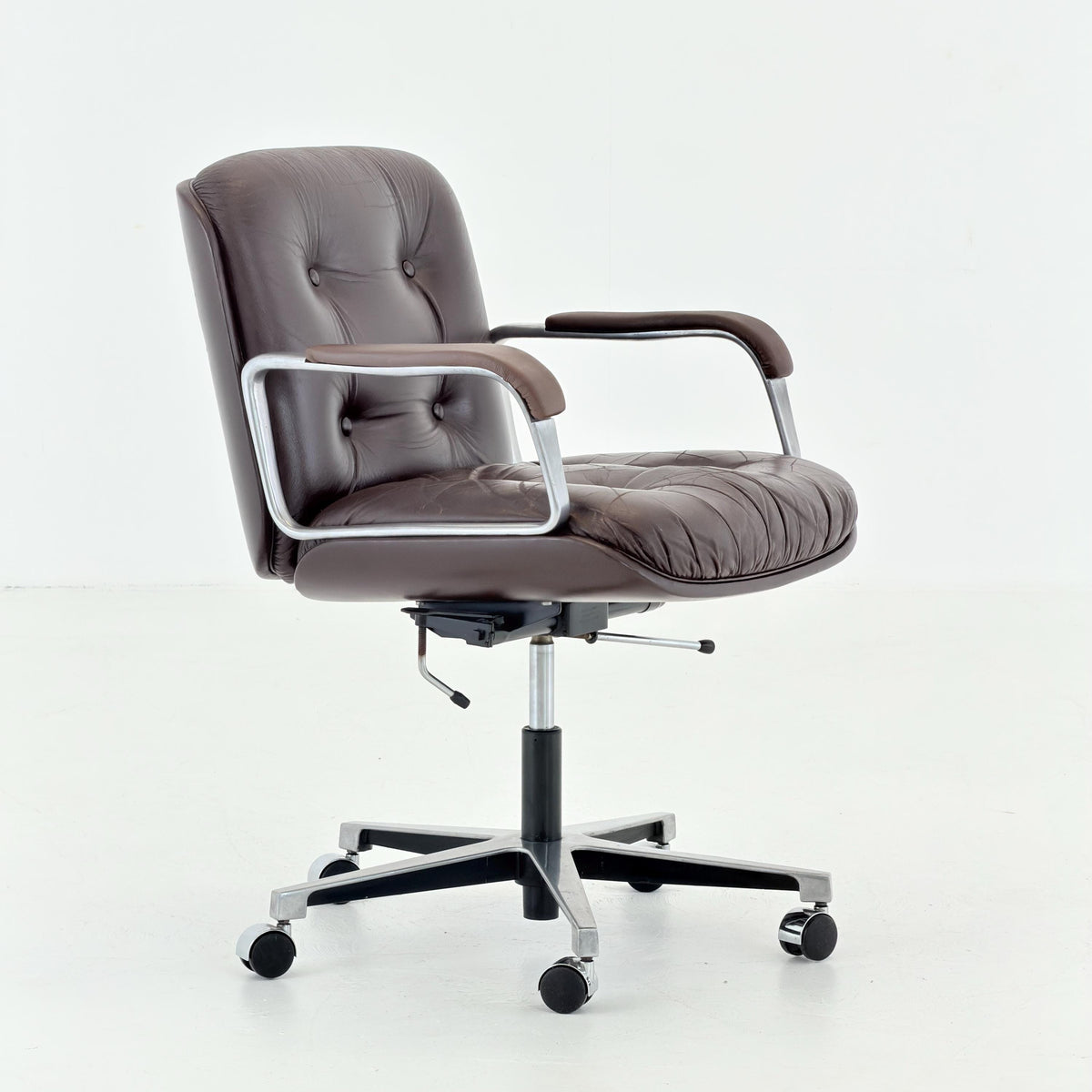 Mid century Blaha swivel Executive Office armChair , 1970s Austria