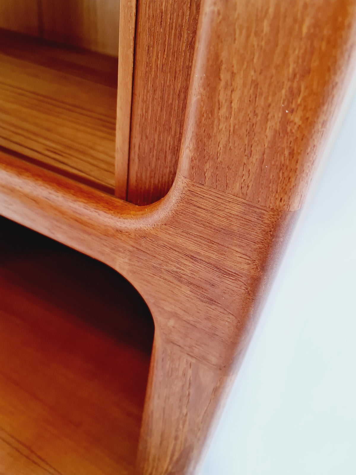 Vintage Dyrlund Danish Teak Wall Unit / Cabinet Tambour Doors 1980s