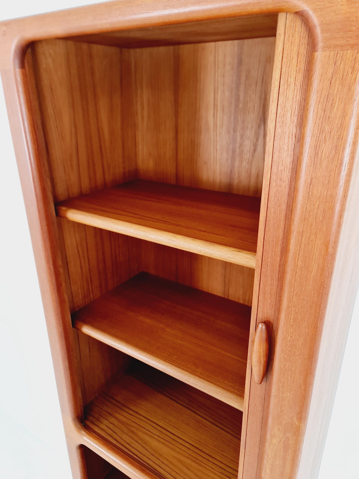 Vintage Dyrlund Danish Teak Wall Unit / Cabinet Tambour Doors 1980s