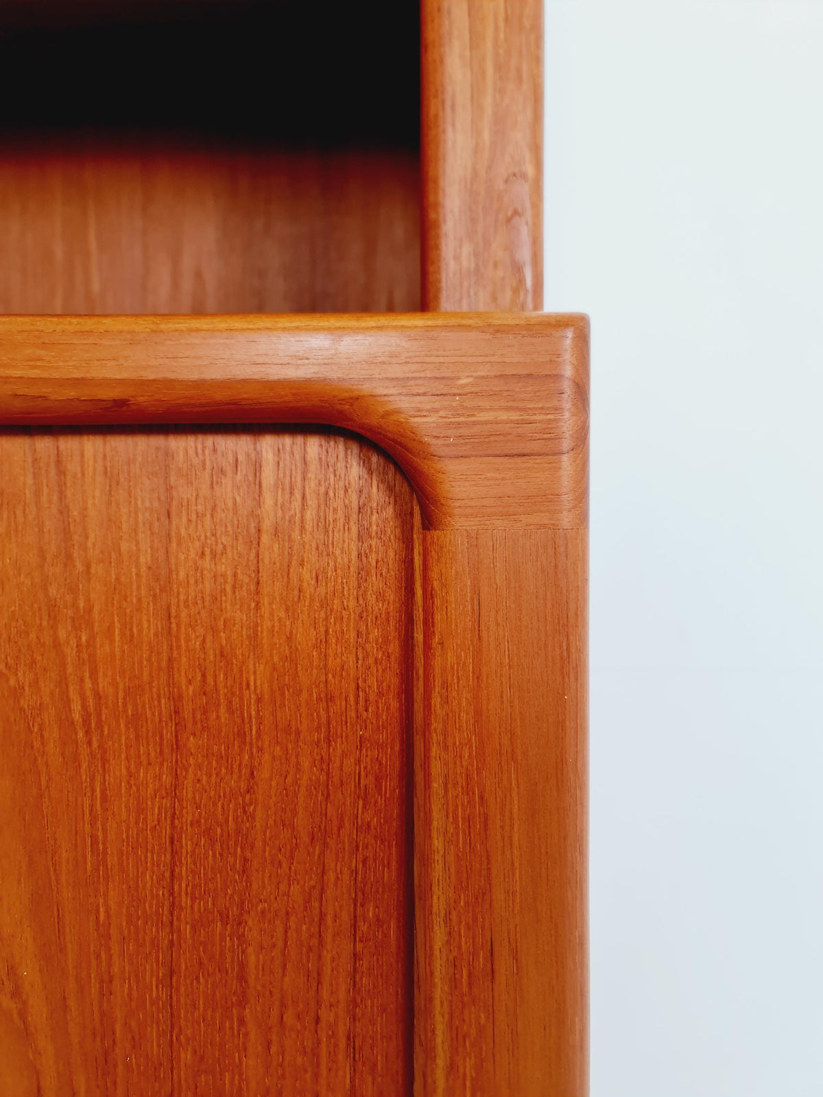 Vintage Dyrlund Danish Teak Wall Unit / Cabinet Tambour Doors 1980s