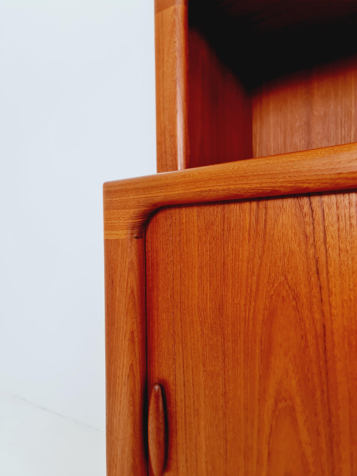 Vintage Dyrlund Danish Teak Wall Unit / Cabinet Tambour Doors 1980s