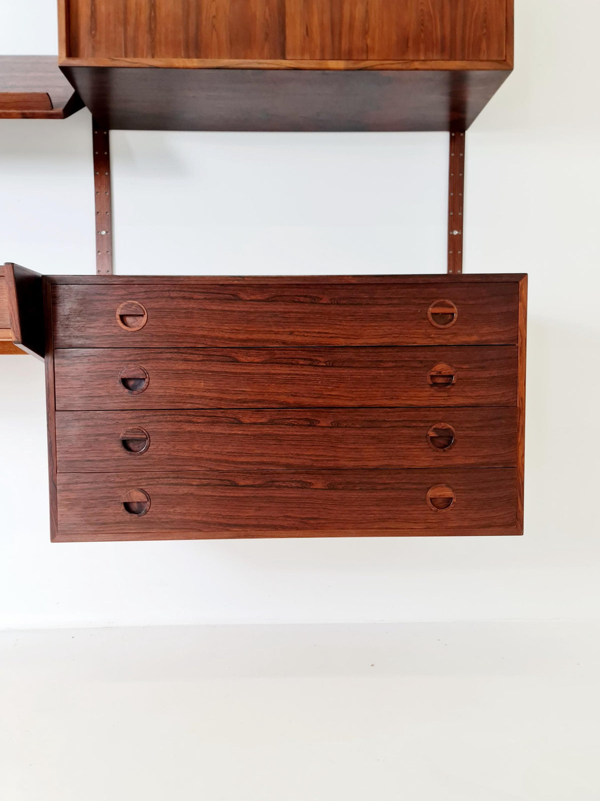 Rare Danish modern modular Rosewood shelving system by Hansen & Guldborg for HG Mobler, Denmark, 1960s