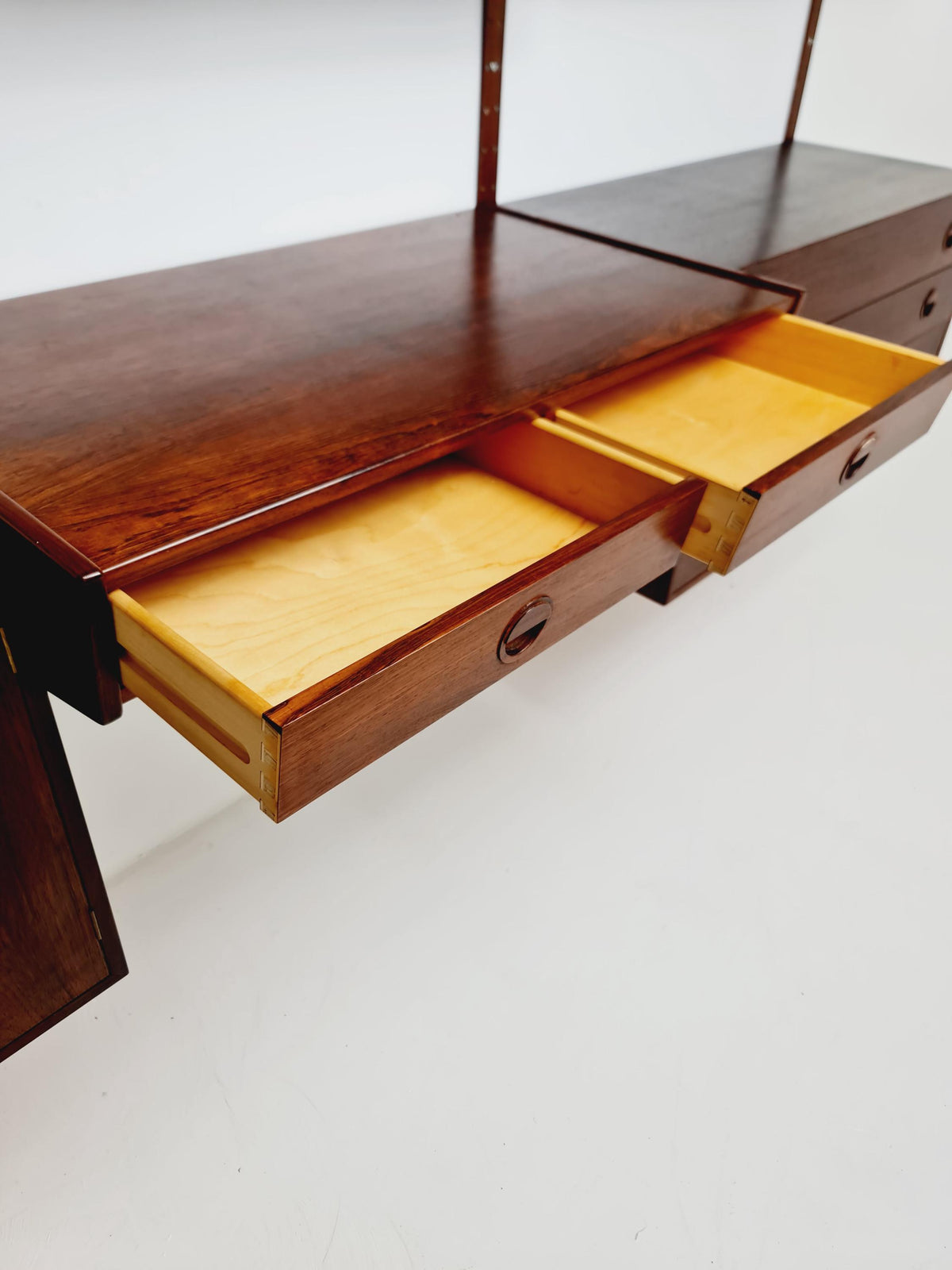Rare Danish modern modular Rosewood shelving system by Hansen & Guldborg for HG Mobler, Denmark, 1960s
