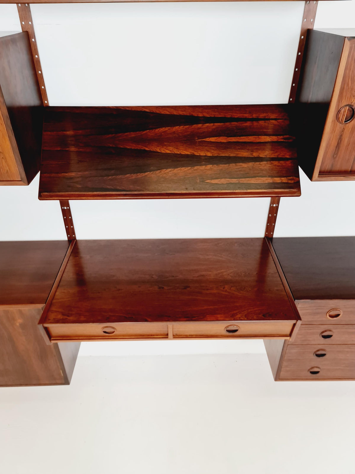 Rare Danish modern modular Rosewood shelving system by Hansen & Guldborg for HG Mobler, Denmark, 1960s