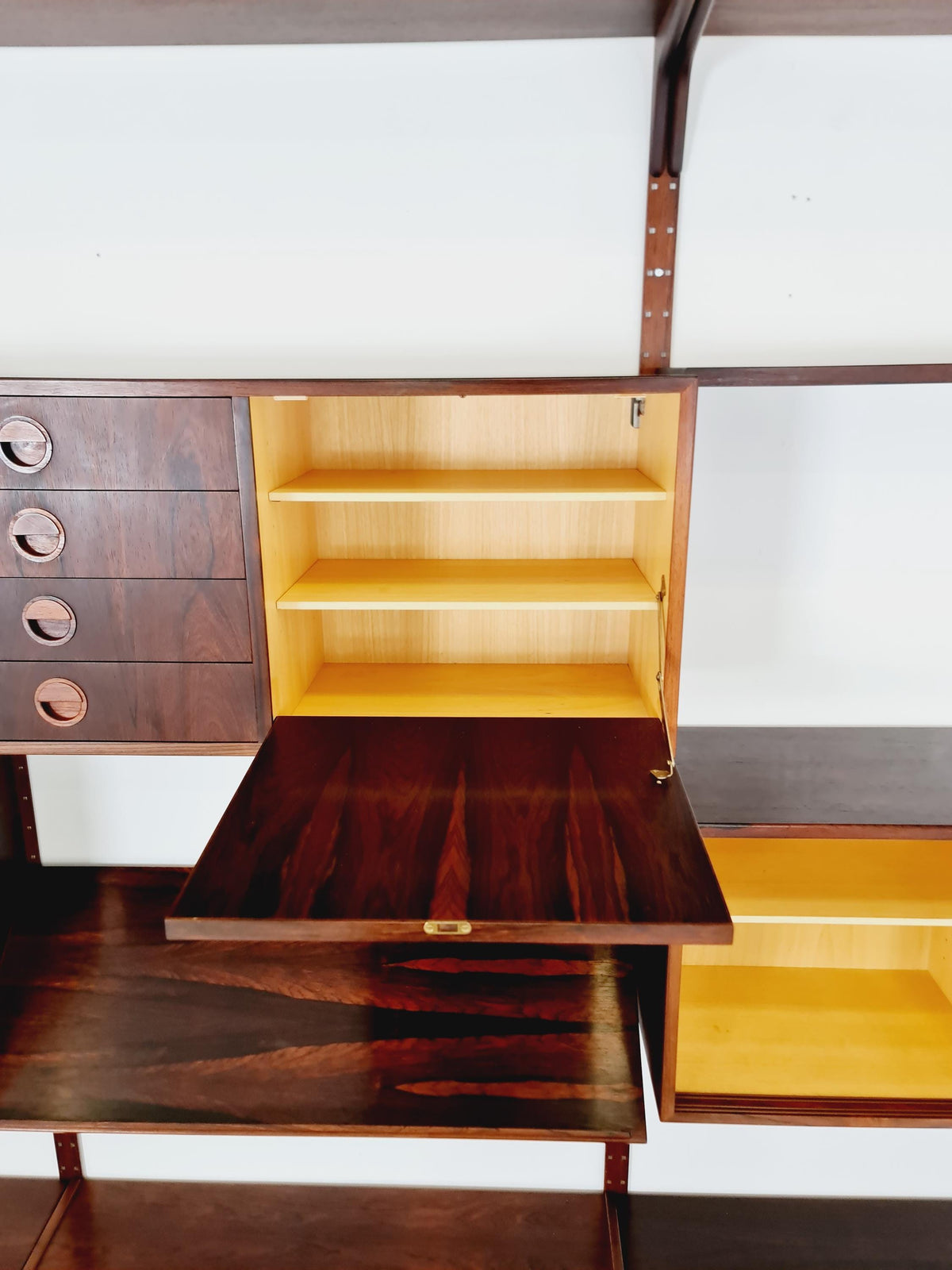 Rare Danish modern modular Rosewood shelving system by Hansen & Guldborg for HG Mobler, Denmark, 1960s