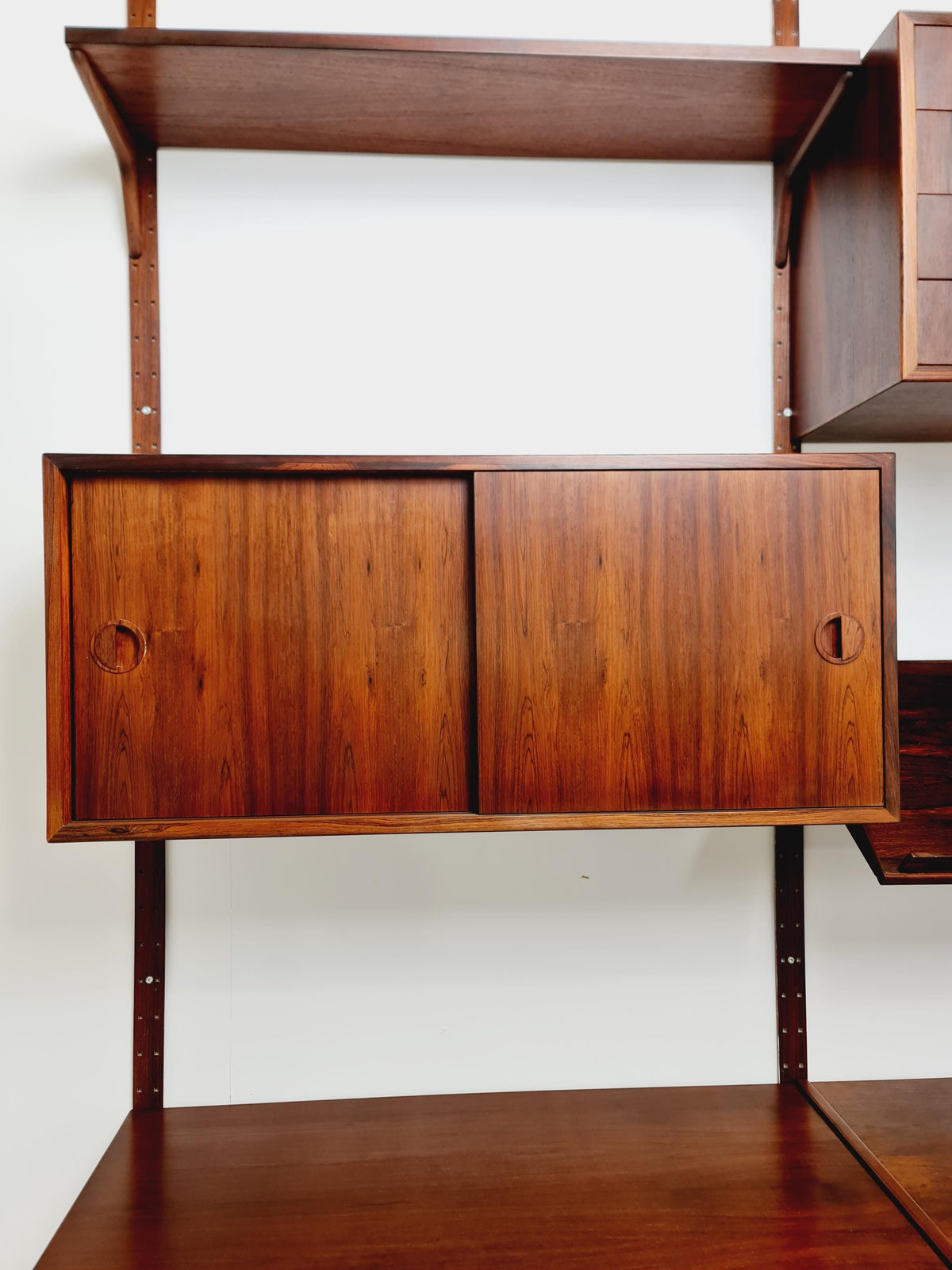Rare Danish modern modular Rosewood shelving system by Hansen & Guldborg for HG Mobler, Denmark, 1960s