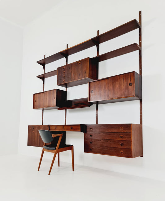 Rare Danish modern modular Rosewood shelving system by Hansen & Guldborg for HG Mobler, Denmark, 1960s