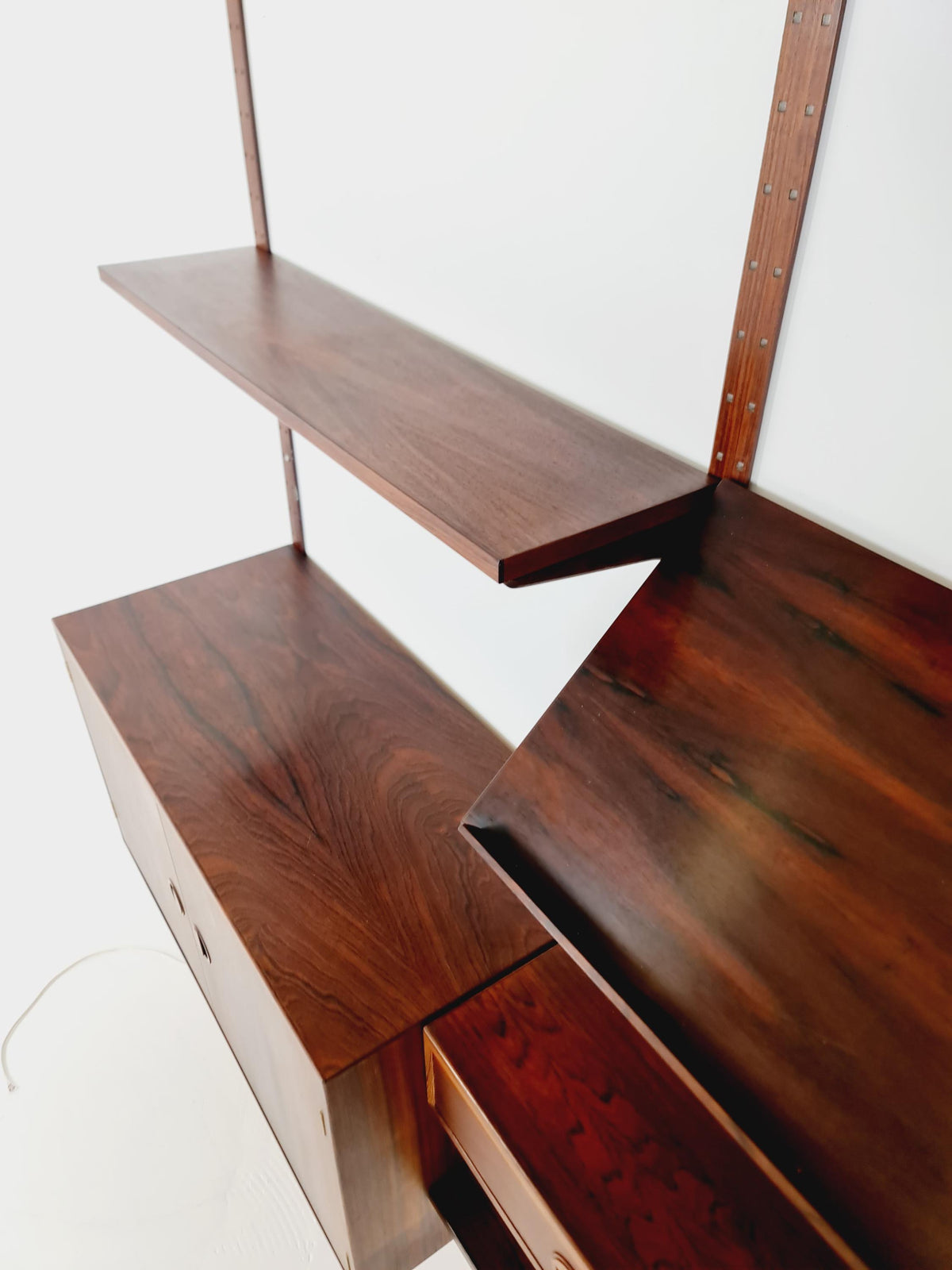 1960s Danish Modern Rosewood Shelving System | Hansen & Guldborg (HG Møbler) | Bar, Record , Display Cabinets