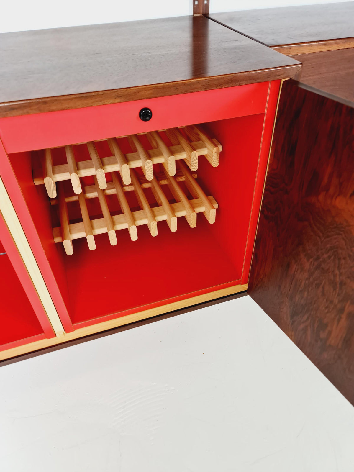 1960s Danish Modern Rosewood Shelving System | Hansen & Guldborg (HG Møbler) | Bar, Record , Display Cabinets