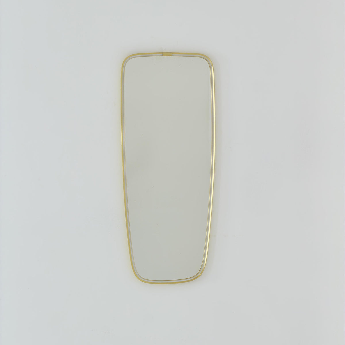 Rare Mid-Century Modern brass kidney Wall Mirror – by Arax zierspiegep western Germany, 1960s
