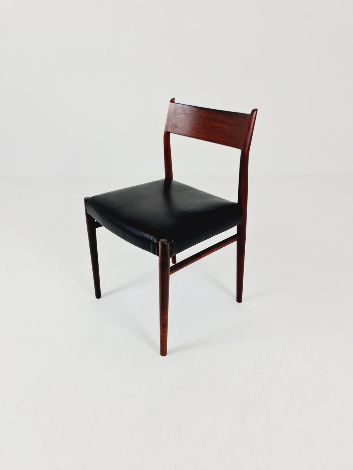 Danish teak and leather chair by Arne Vodder for Sibast Model 418 , 1960s