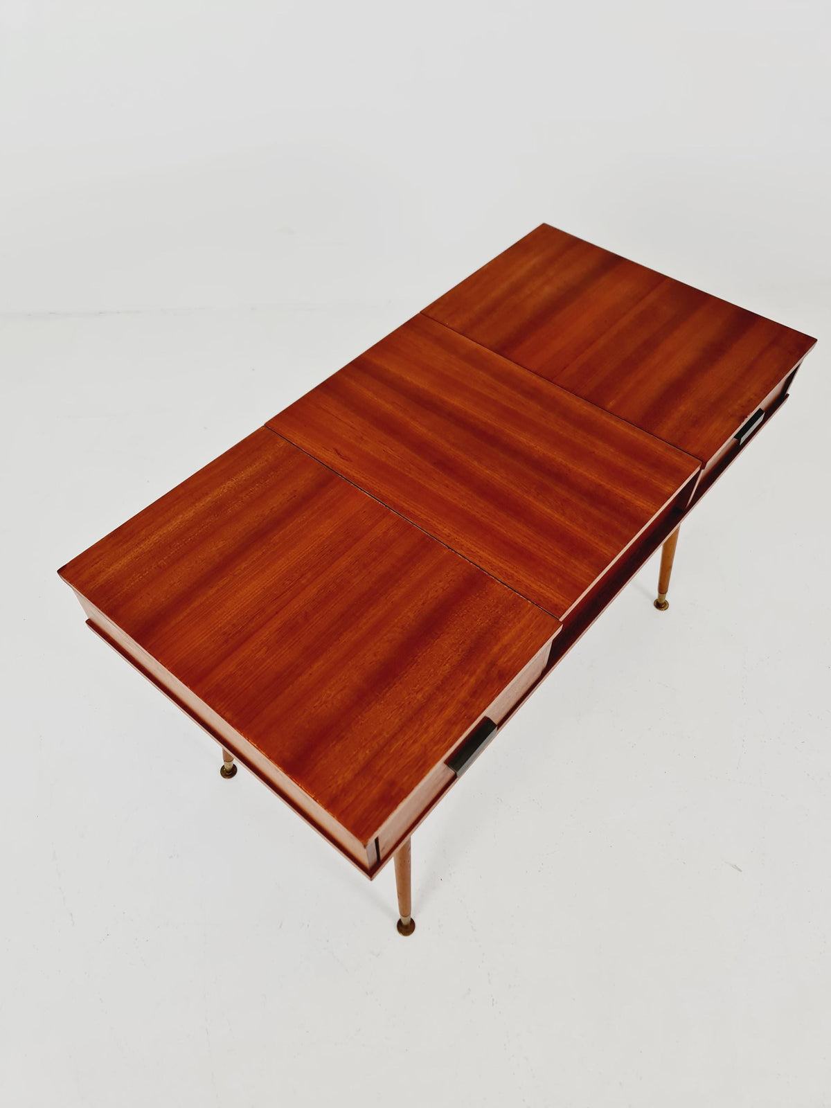 Mid Century Modern German Teak Desk / vanity table/ make up, 1950s