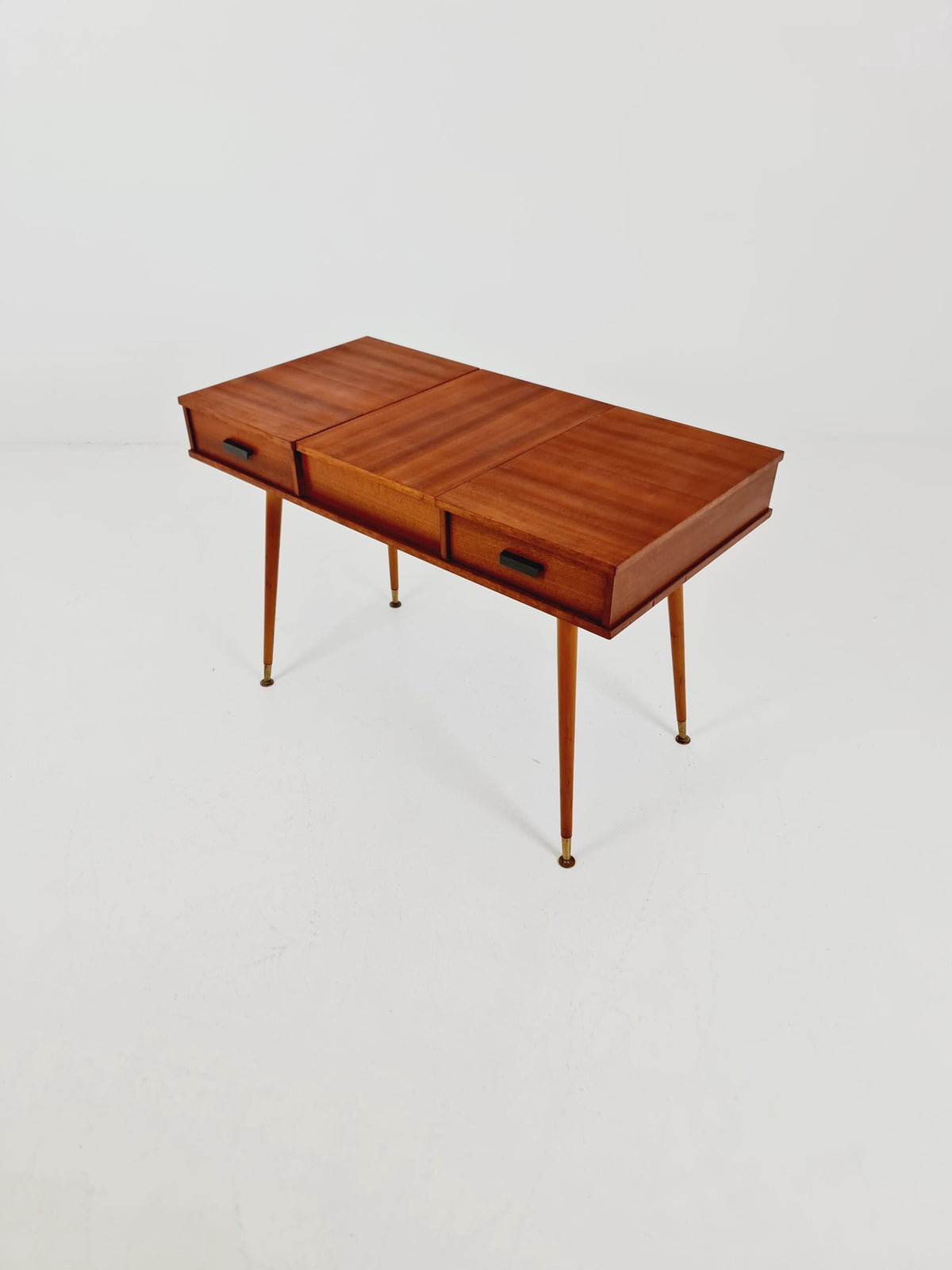 Mid Century Modern German Teak Desk / vanity table/ make up, 1950s