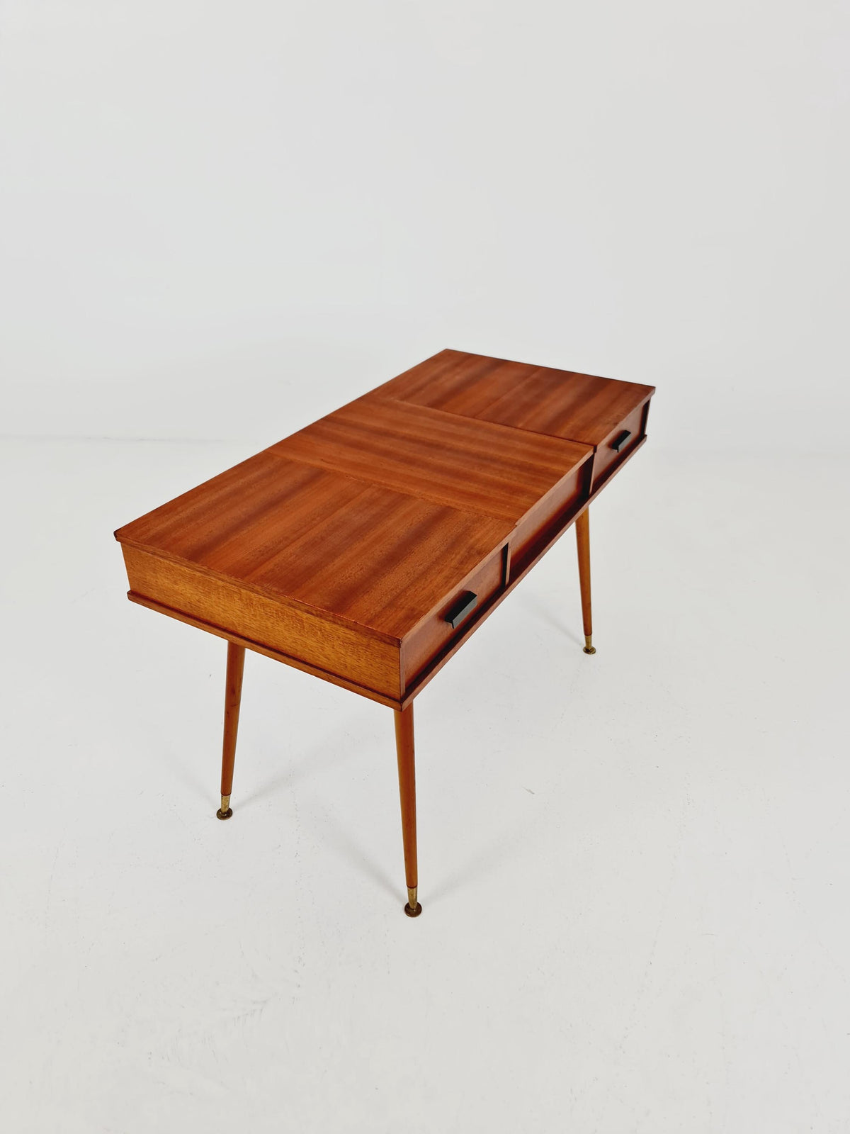 Mid Century Modern German Teak Desk / vanity table/ make up, 1950s