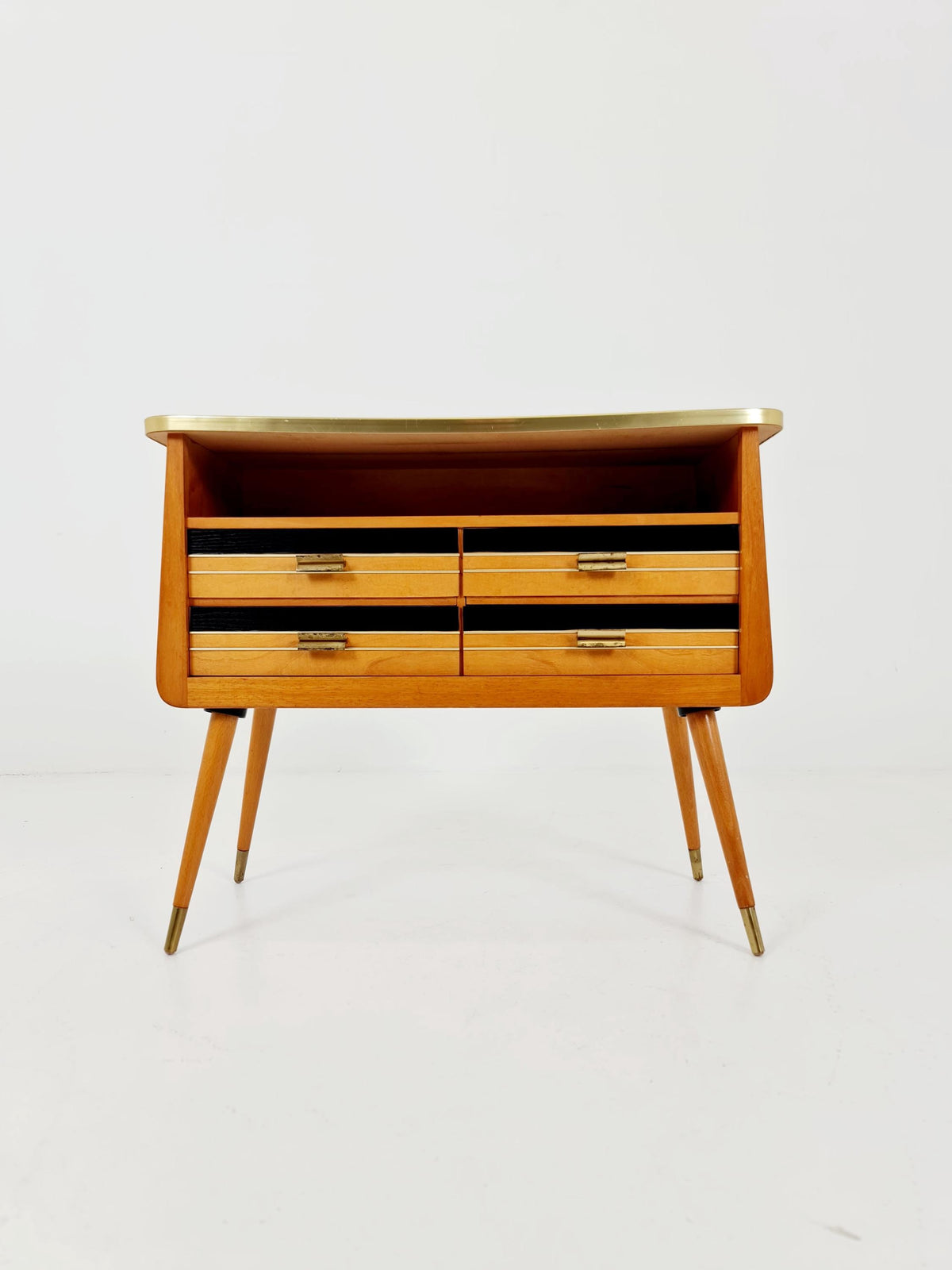 Rare German mid-century Ash wood small sideboard /side table, 1950s