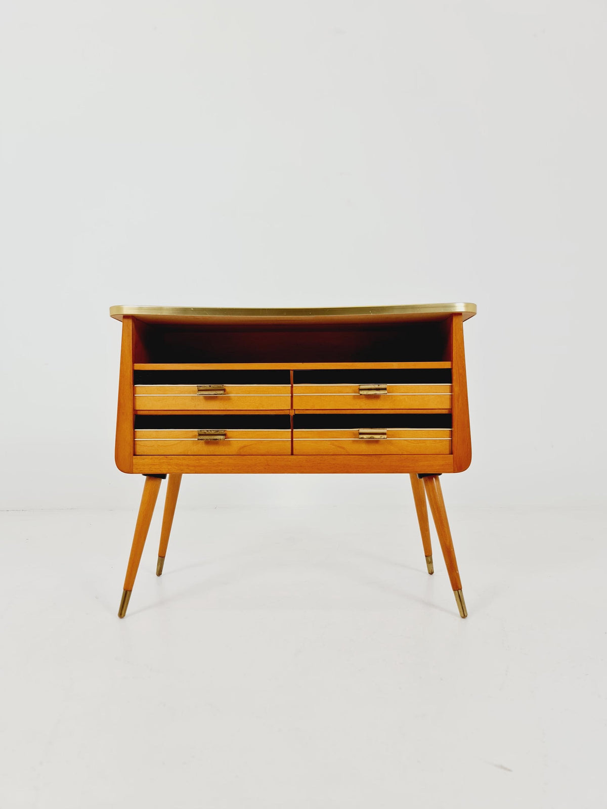 Rare German mid-century Ash wood small sideboard /side table, 1950s